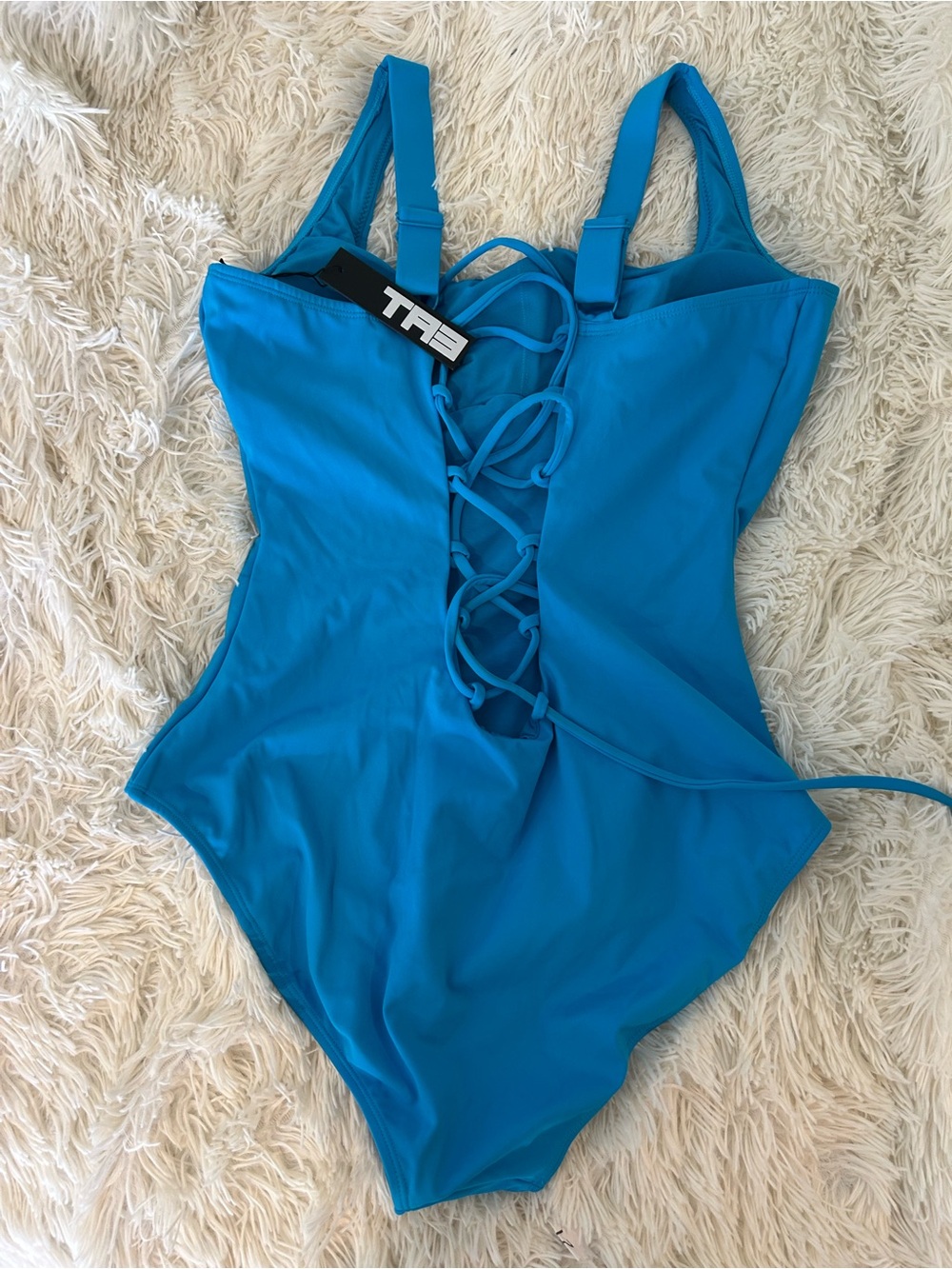 Ta3 Squarey Vibrant Blue Square-Neck One-Piece Swimsuit - Picture 4 of 4
